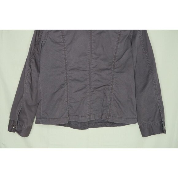 Chico's Denim Jean Trucker Jacket Embellished w/ Rhinestones Women's Size Large - Picture 5 of 6